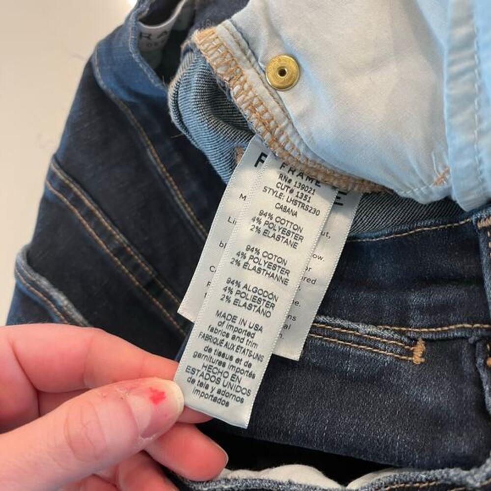 Frame Denim Le High Straight Raw Stagger Jeans In Cabana Size 29 - Picture 7 of 11